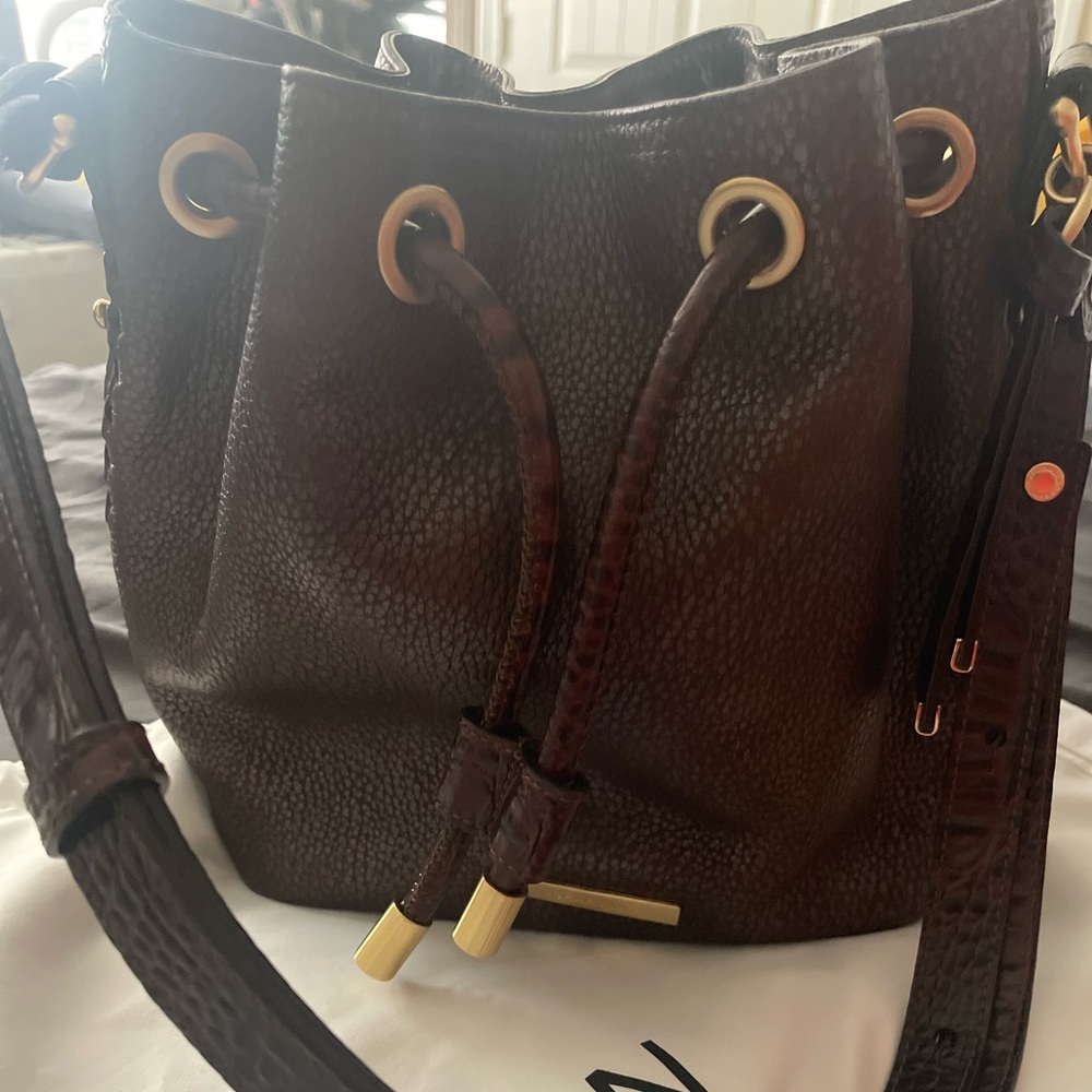 Brahmin Chocolate Leather Handbag
